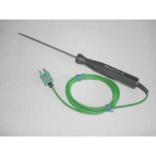 Insertion Probe with Handle, Thermocouple Type K,   3.3mm x 130mm,  -75 to +250C